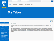 Tablet Screenshot of my.tabor.edu